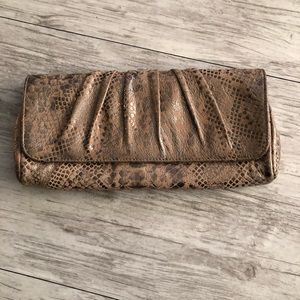 Lauren Merkin Cream and silver clutch